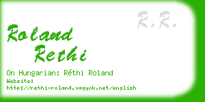 roland rethi business card